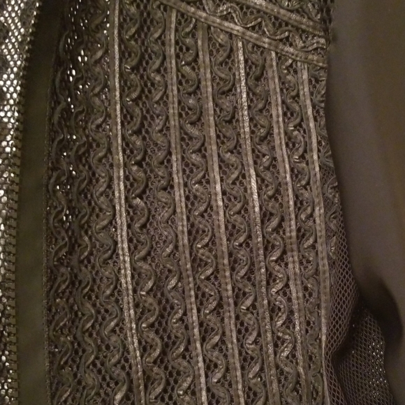 Elie Tahari Leather Ribbon Jacket - Picture 6 of 8